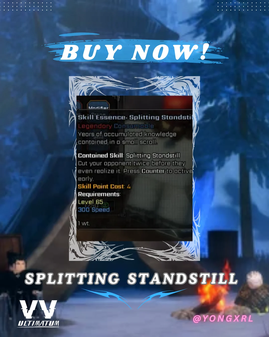 [VV: Ultimatum] - Splitting Standstill - Skill Essence | ✅FAST DELIVERY