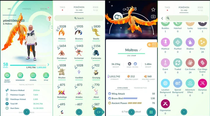 (VTC-GM50) Random Level 50-Level 70 account has Powered max Level 50 Shiny Galarian Moltres