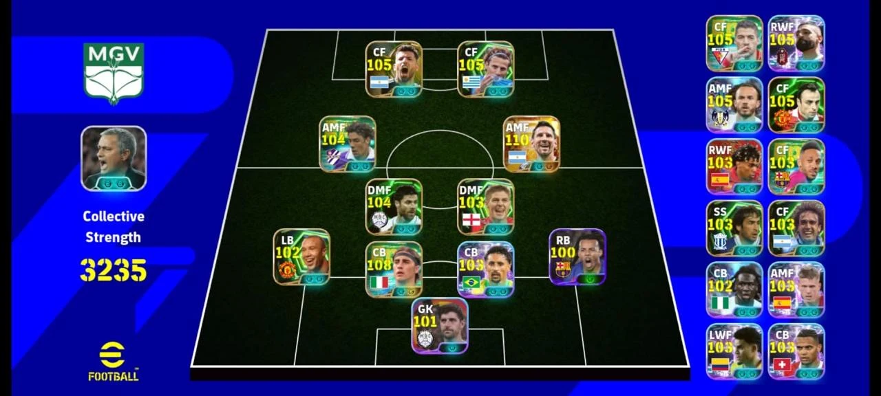 Messi 110| Salah 105| Cannavaro 108| Forland 105| Suarez 105| Aguero 105| Berbatov 105| Meddison 105| Rui Costa104|Yamal