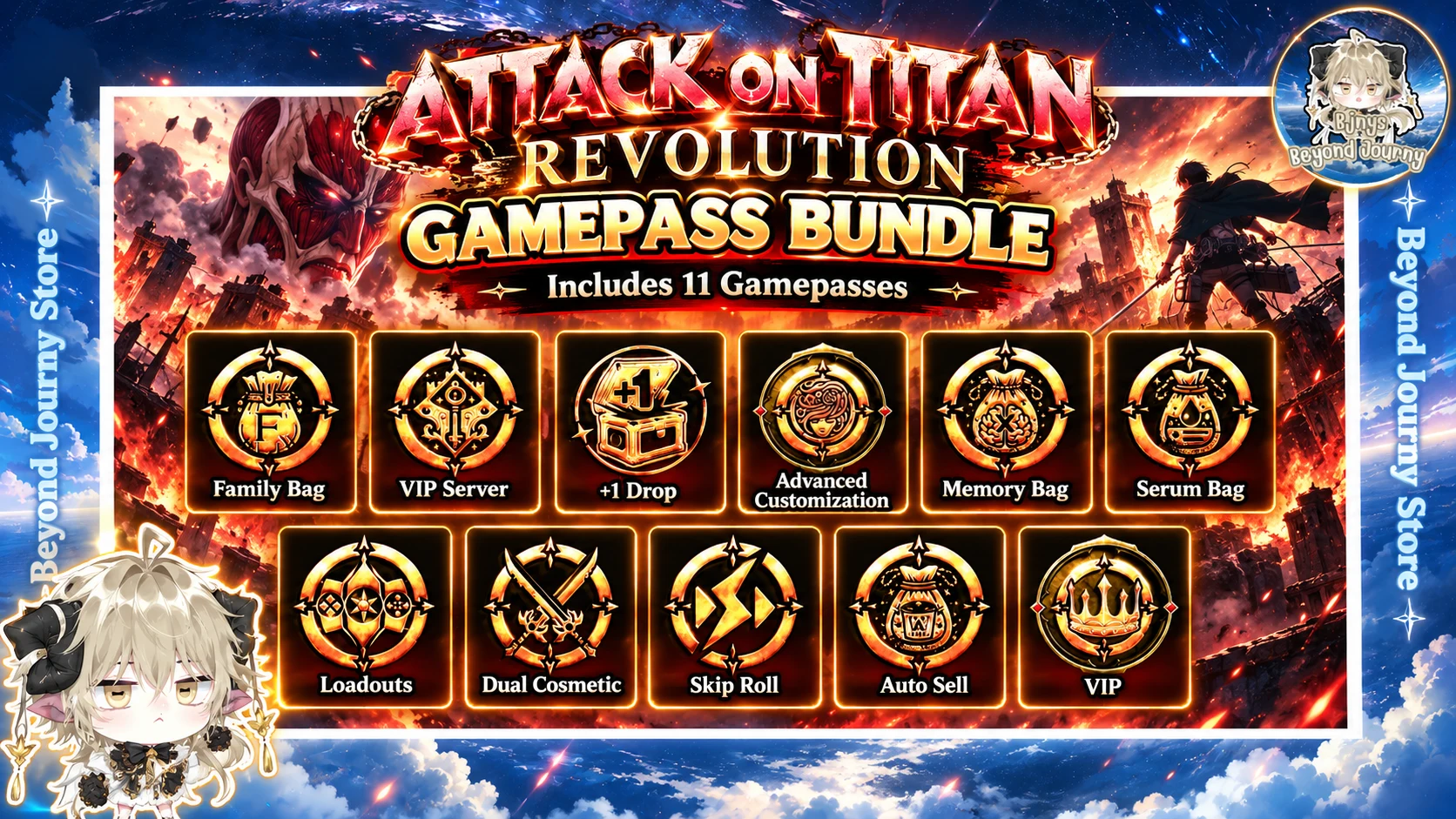 AoT:R Gamepass Bundle | Attack on Titan Revolution | Beyond Journey Store