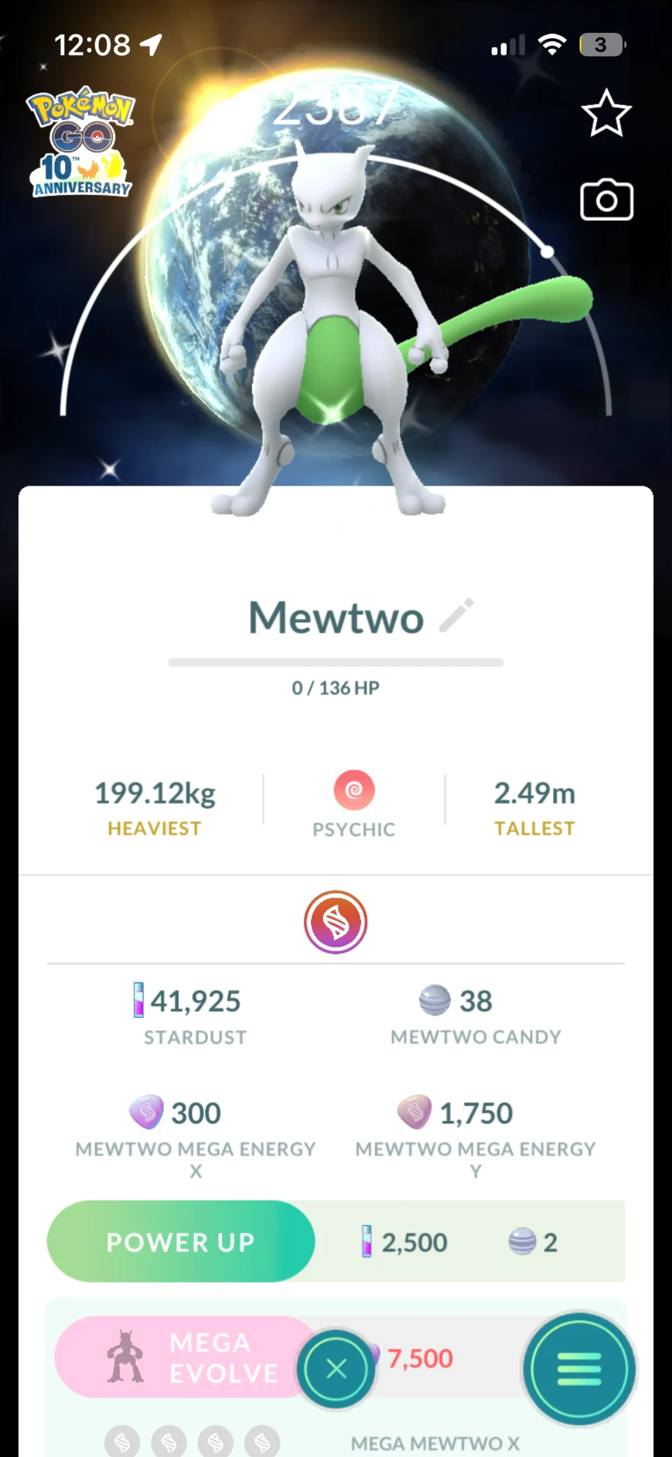 Shiny Hundo Mewtwo (10th Anniversary)