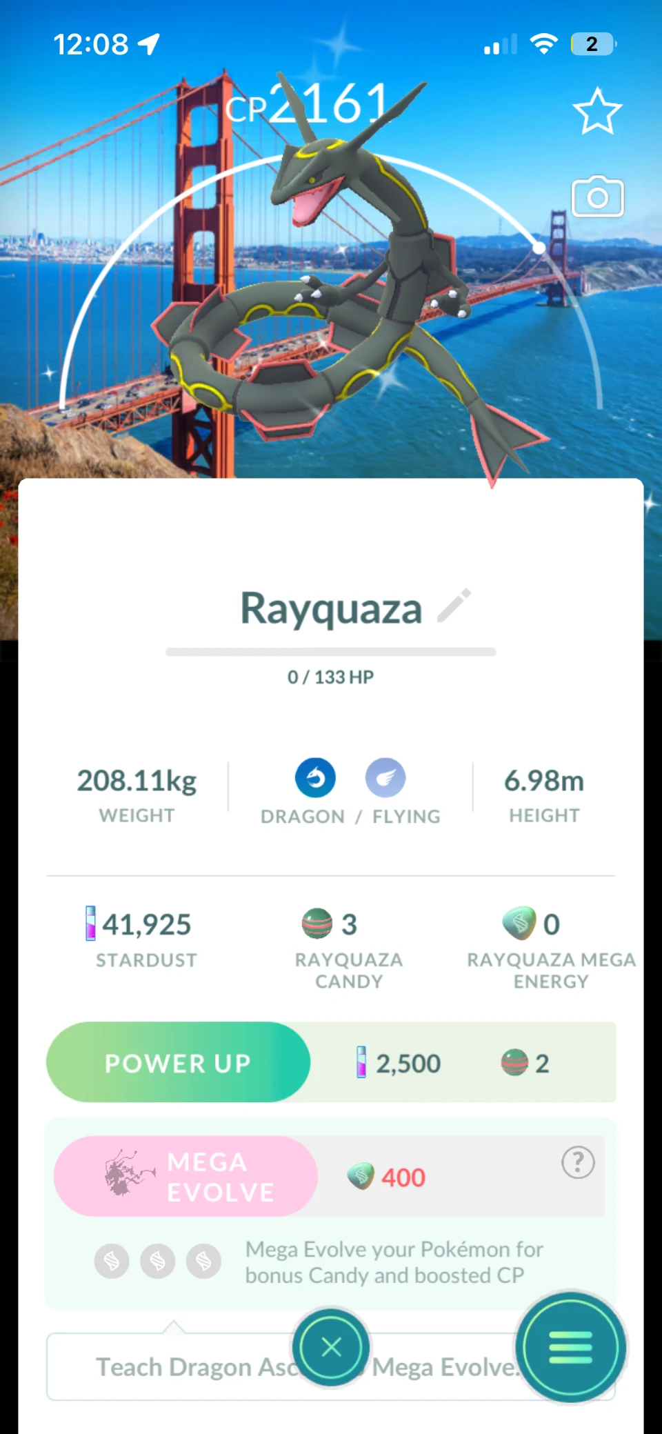Shiny Rayquaza San Francisco Background