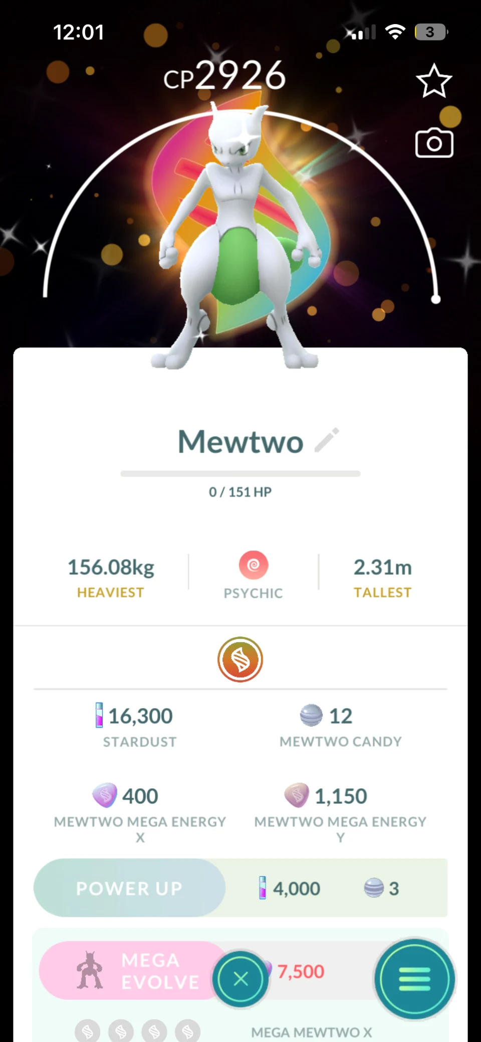 Shiny Mewtwo Mega Finale 2026 Background