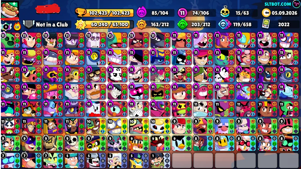106 brawlers⭐️ 102k trophies 🏆 362 skins - 2024 masters