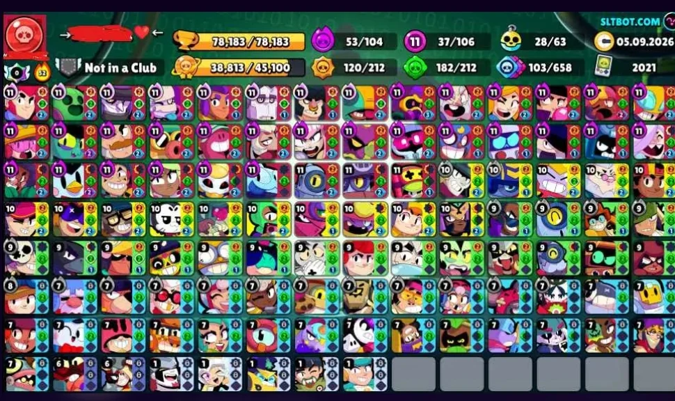 106 brawlers⭐️78k trophies 🏆 280 skins - 550 gems