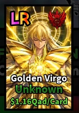 7Pcs Unknown Golden Virgo | Anime Card Farm | Free Conveyor Boost if Needed