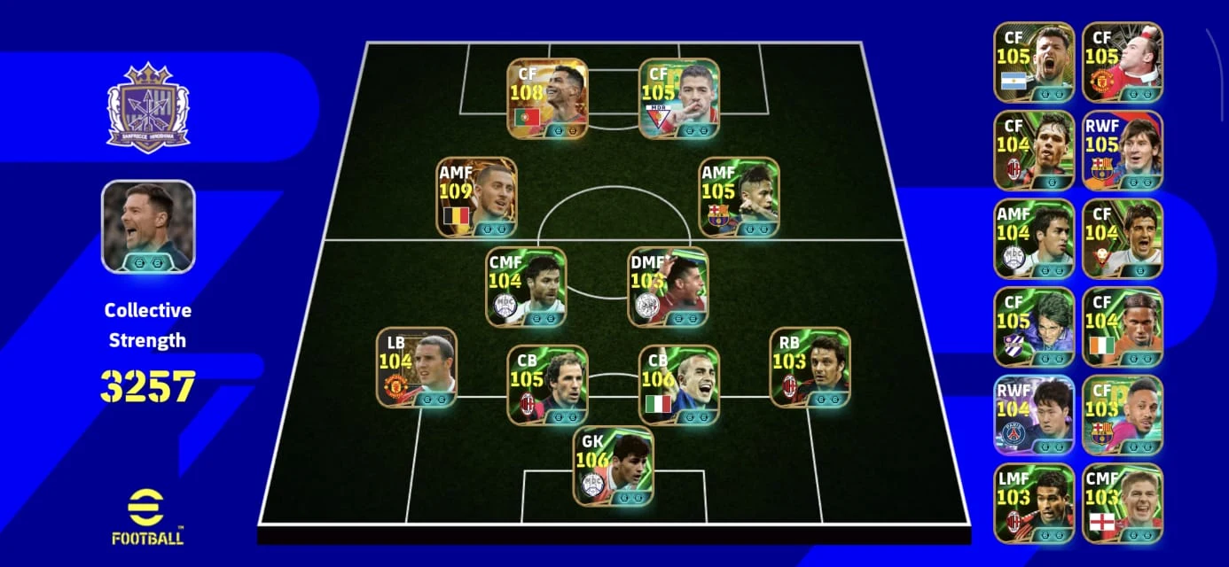#5 Only Konami 💫 3257 CS 💫 Hazard 109 💫 Ronaldo 108 💫 Cannavaro 106 💫 Casillas 106 💫 Neymar 105 💫 Android & iOS